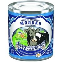 Молоко цельное сгущенное 8,5%, в банке 7А, 380гр., ТМ "Алексеевская", АМКК Молоко цельное сгущенное 8,5%, в банке 7А, 380гр., ТМ "Алексеевская", АМКК