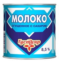 Молоко сгущ. с сах. 8,5%, 380г., в банке №7А Густияр Молоко сгущ. с сах. 8,5%, 380г., в банке №7А Густияр